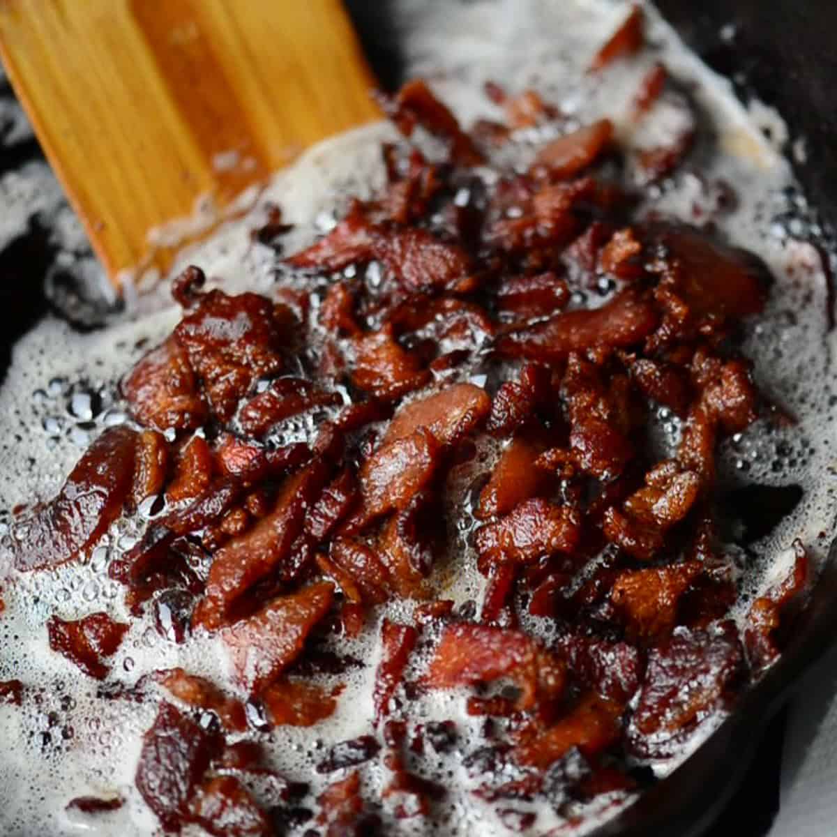 bacon ends and pieces.