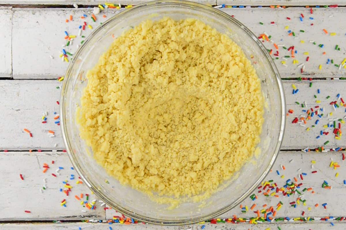 crumbly sugar cookie dough.