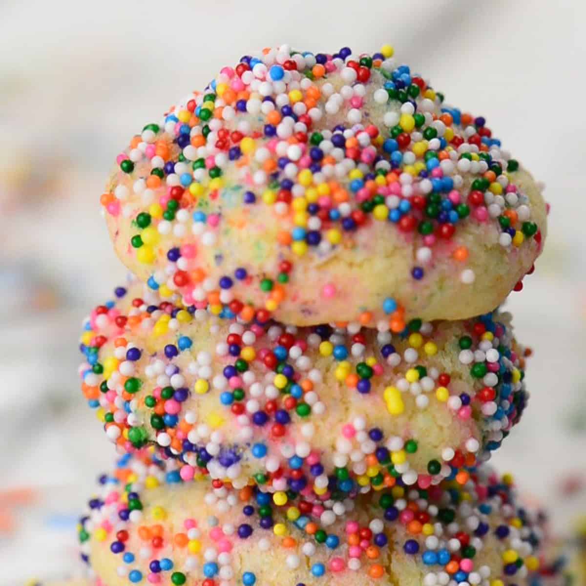 birthday sugar cookies with sprinkles.