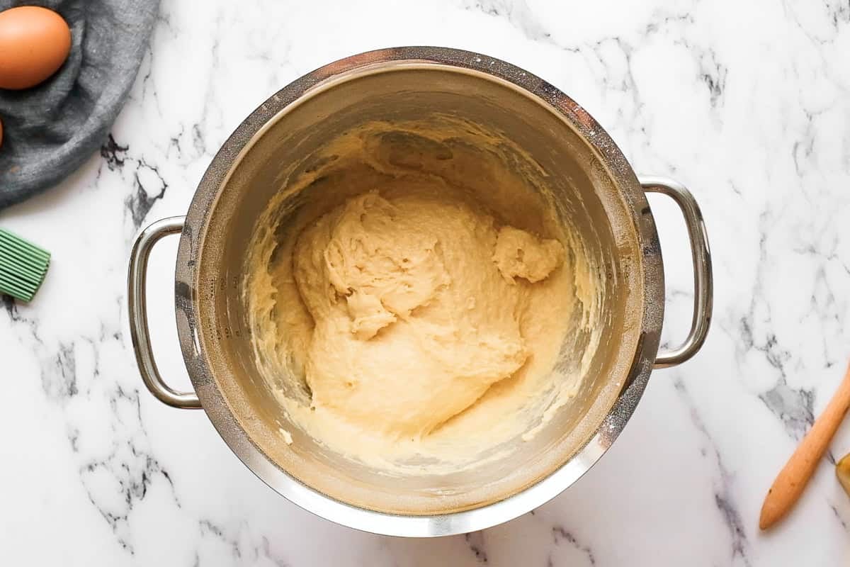 homemade challah bread dough.