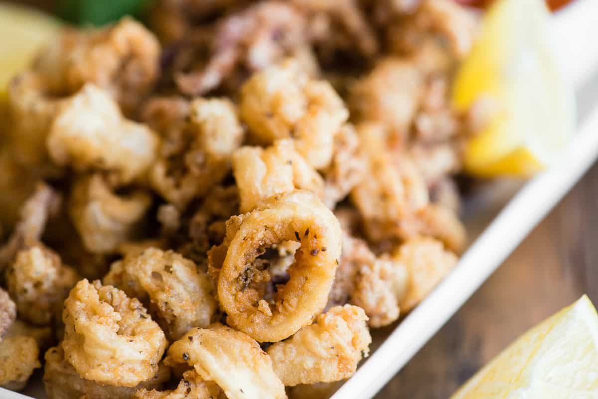 crispy fried homemade calamari.