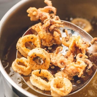 crispy fried homemade calamari.