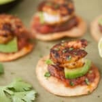 mini shrimp tostadas.