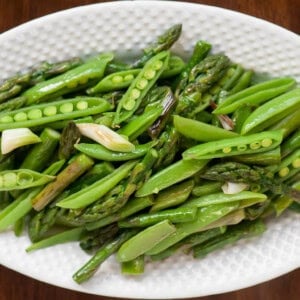 sauteed spring vegetables.