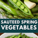 sauteed spring vegetables.