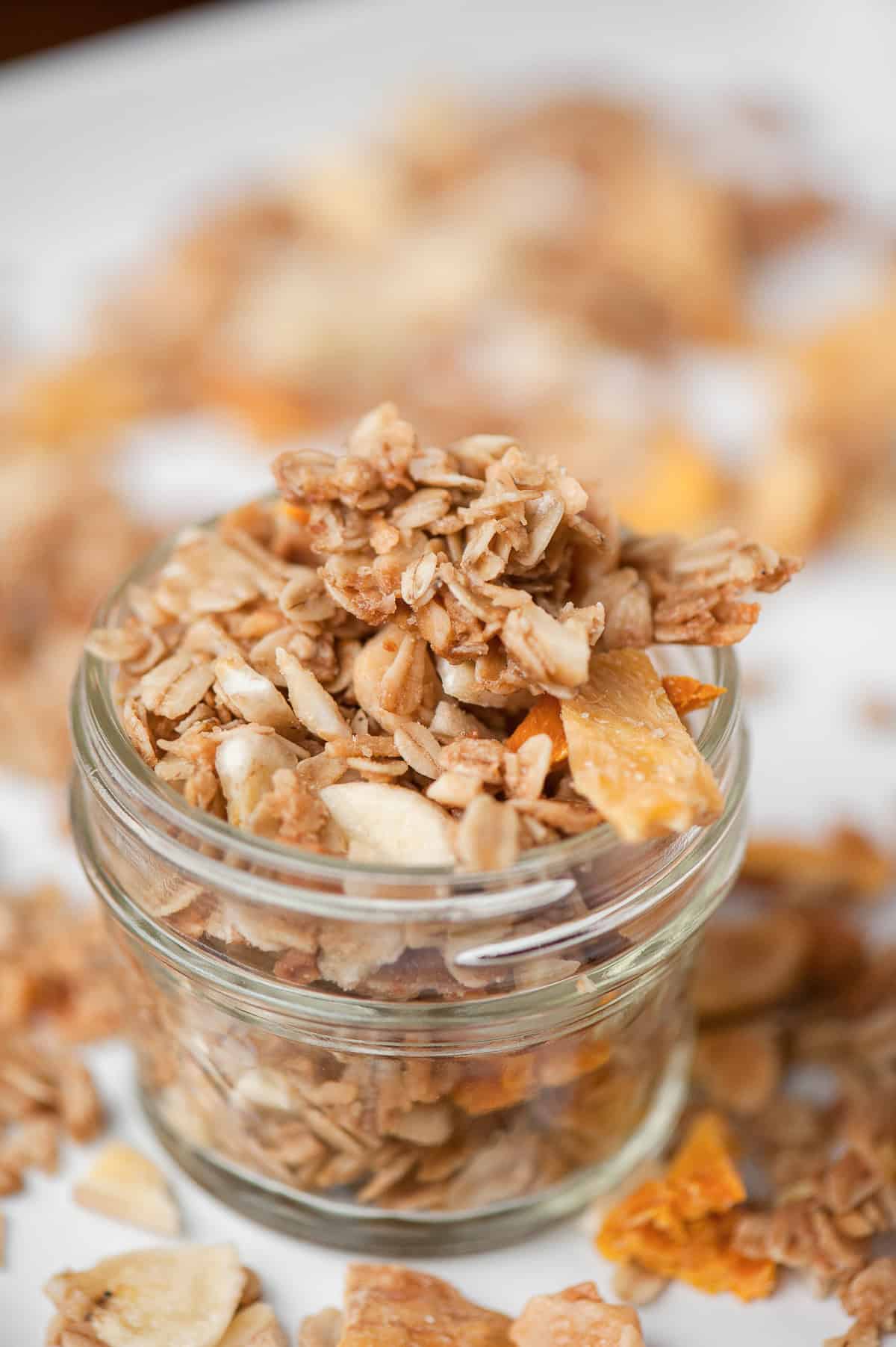 Homemade tropical granola.