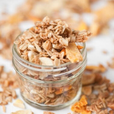 Homemade tropical granola.