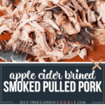apple cider barbecue pulled pork.