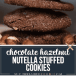chocolate hazelnut nutella stuffed cookies.