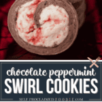 chocolate peppermint swirl cookies.