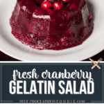 fresh cranberry gelatin mold.
