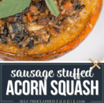 stuffed acorn squash.