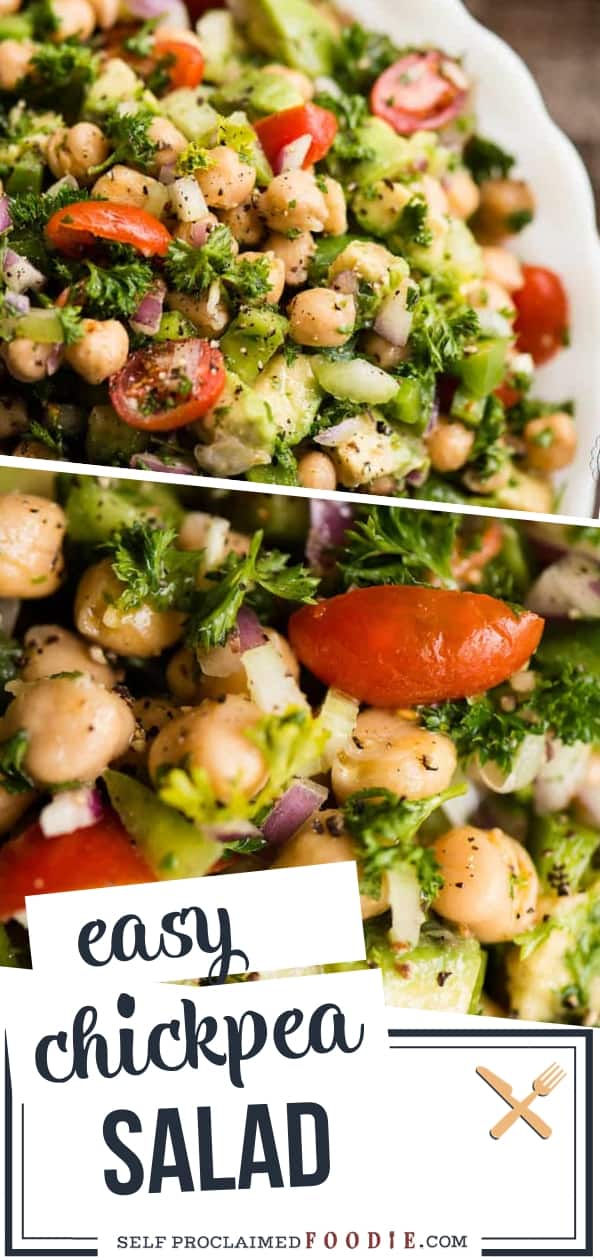 Quick & Easy Chickpea Salad Recipe | Self Proclaimed Foodie