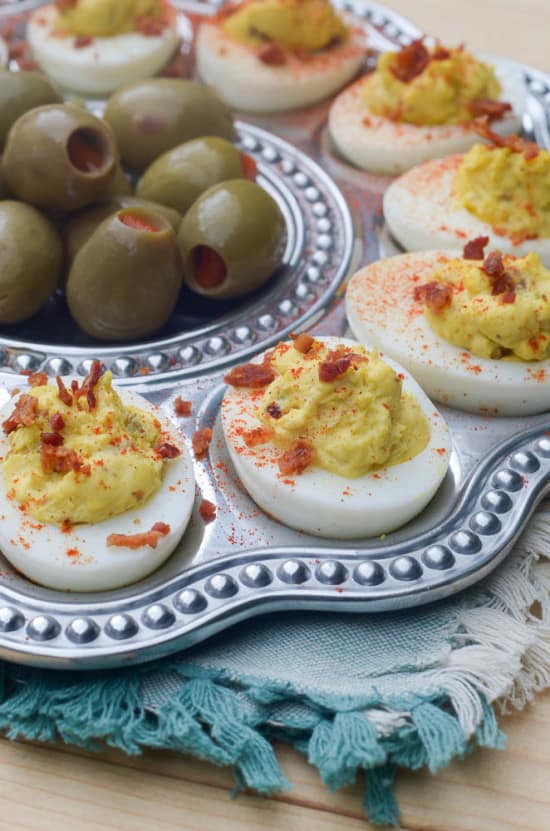 Bacon Horseradish Deviled Eggs