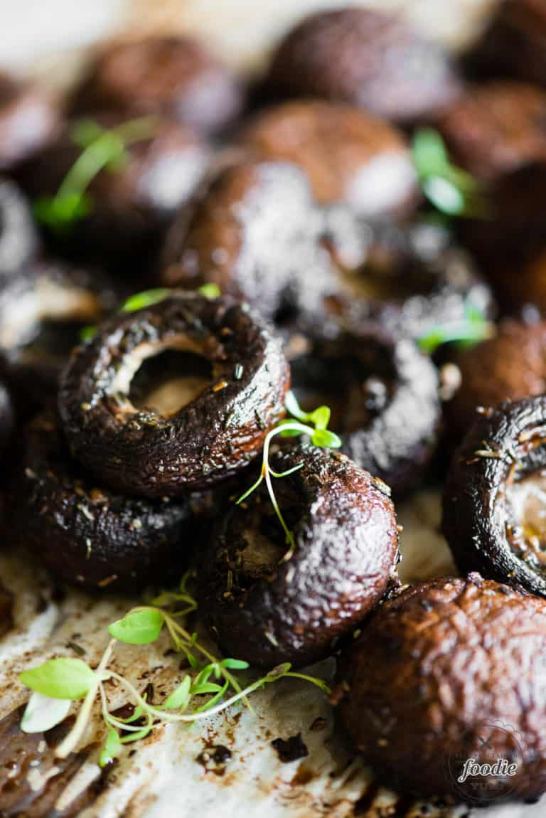 Balsamic Roasted Mushrooms - Self Proclaimed Foodie