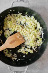 sauteed onion in pan