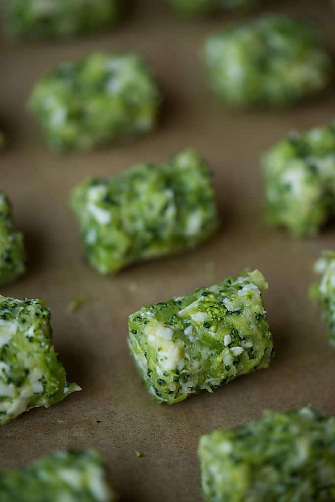 uncooked broccoli tots