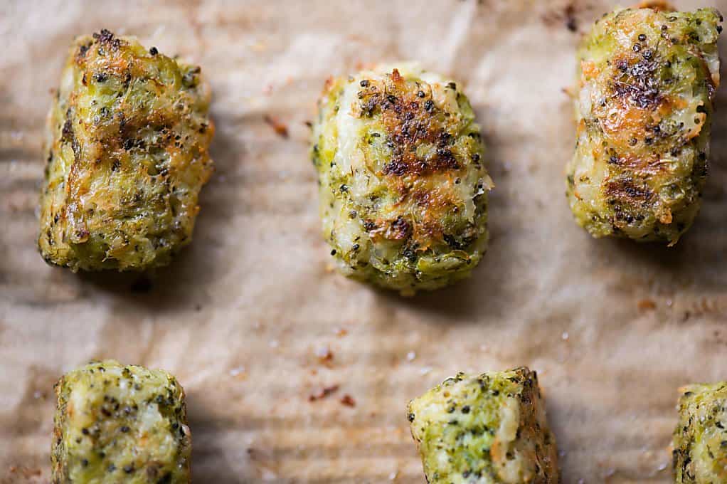cooked broccoli tots