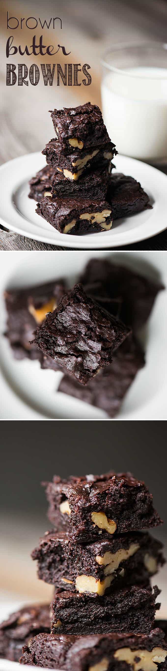Intensely rich and delicious, yet incredibly simple to make, Brown Butter Brownies. These are the by far the most decadent and naughty brownies EVER. #brownies #brownbutter #brownbutterbrownies