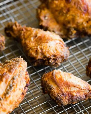 Buttermilk Fried Chicken on rack