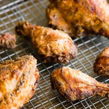 Buttermilk Fried Chicken on rack