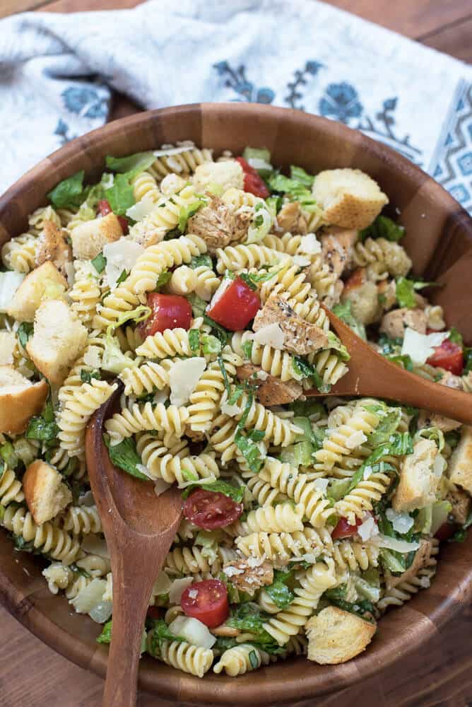 Chicken Caesar Pasta Salad | From Valerie's Kitchen