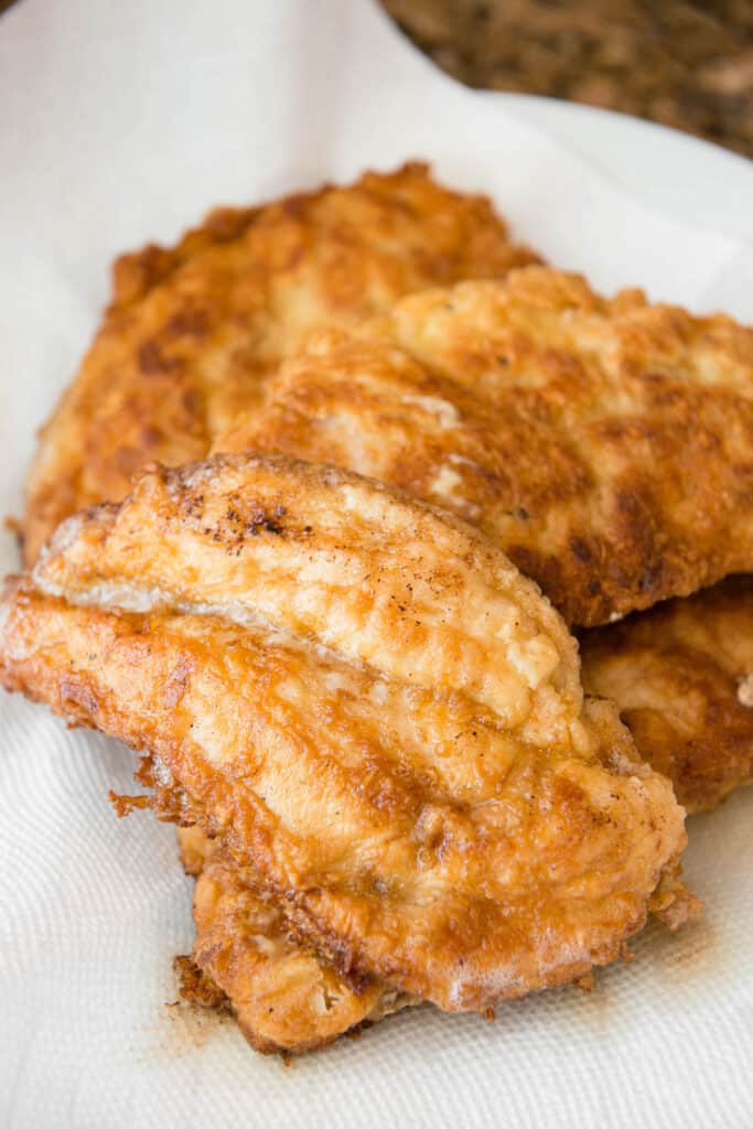 breaded pan fried chicken breasts