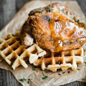 How to make Chicken and Waffles with syrup