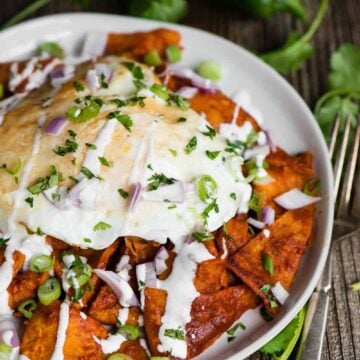 How to make authentic Mexican Chilaquiles with red sauce and eggs