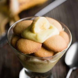 Classic Banana Pudding with spoon