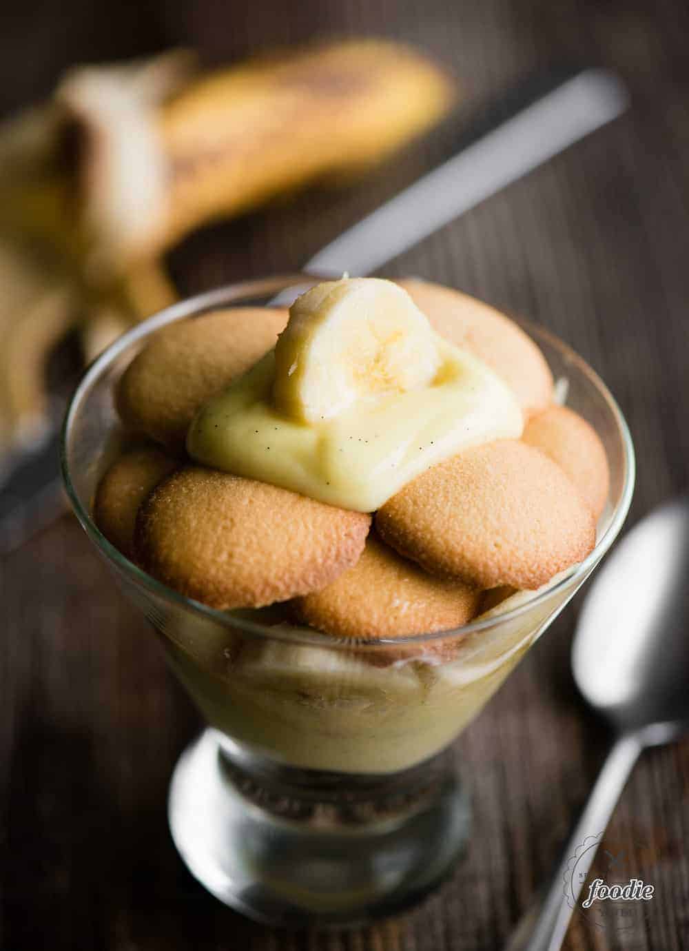 Classic Banana Pudding with spoon