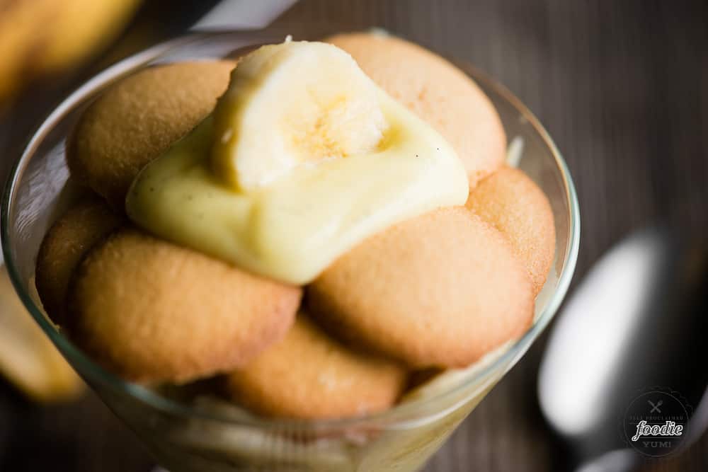 Classic Banana Pudding with vanilla wafers, banana, vanilla pudding