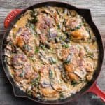 Chicken Florentine with mushrooms and spinach