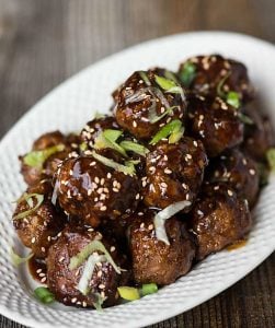 If you're looking for the perfect appetizer or even a tasty dinner option, these crowd pleasing Easy Teriyaki Meatballs cook up in no time!