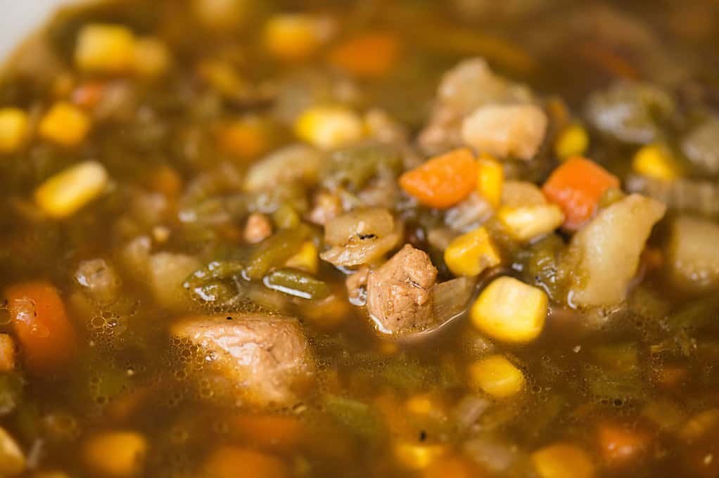 stew made from pork tenderloin and spicy green chile