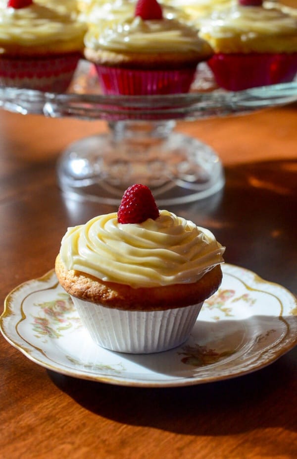 Lemon Raspberry Cupcakes with Lemon Curd Frosting