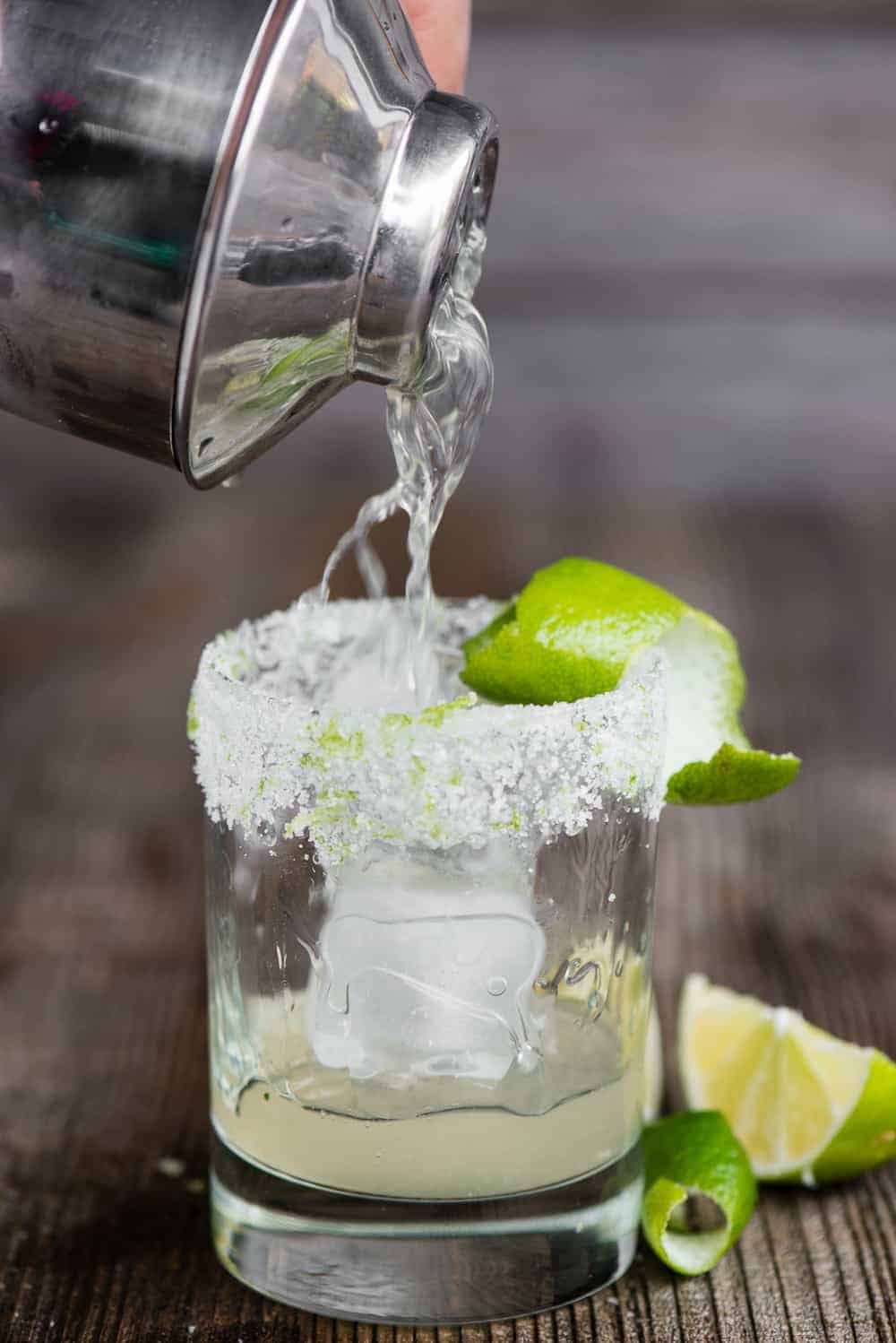 margarita with lime juice and simple syrup