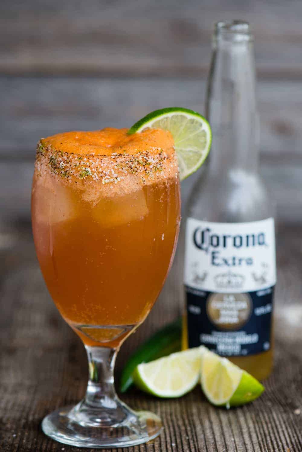 Michelada recipe with hot sauce and lime