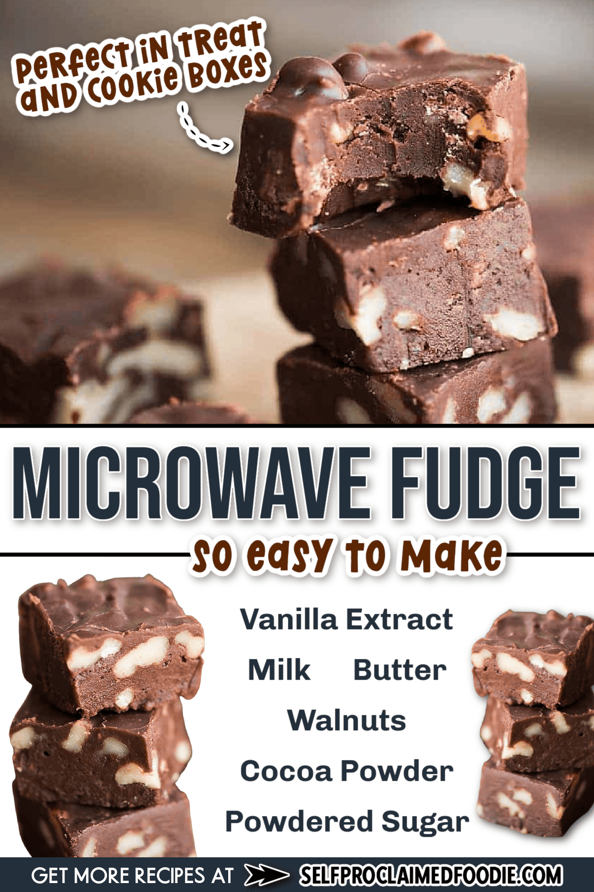 Five Minute Microwave Fudge - Self Proclaimed Foodie