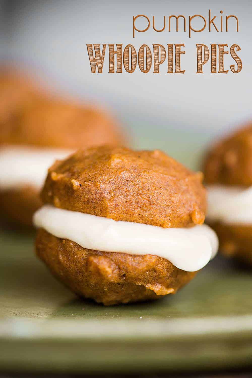 a close up of a pumpkin whoopie pie