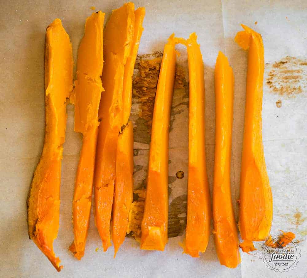 sliced roasted butternut squash.