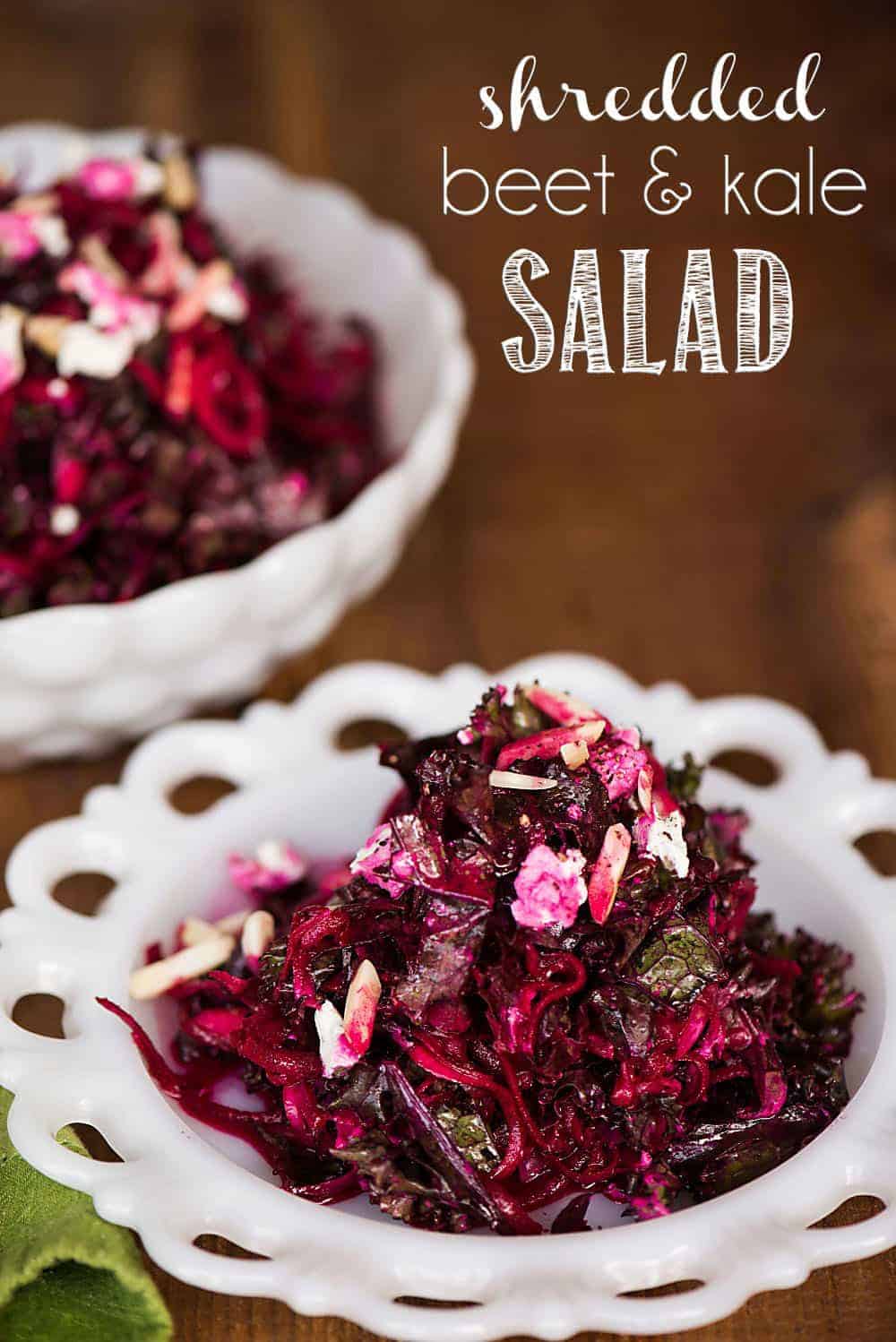 shredded beet and kale salad