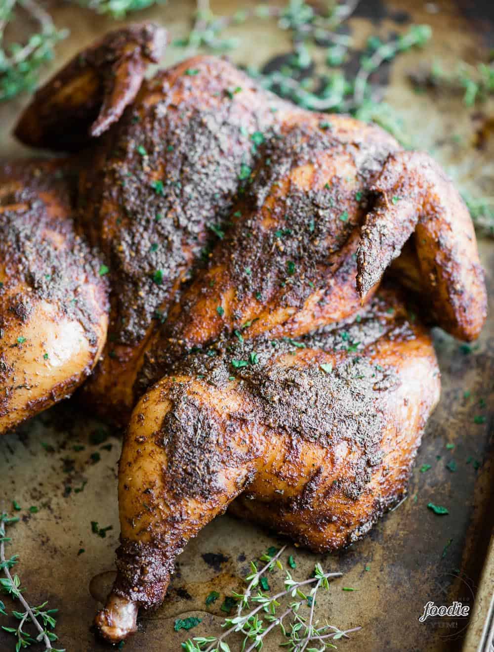 Spatchcock Smoked Chicken - 