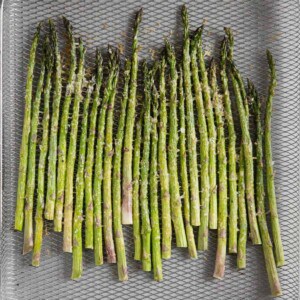 Air Fryer Asparagus with parmesan