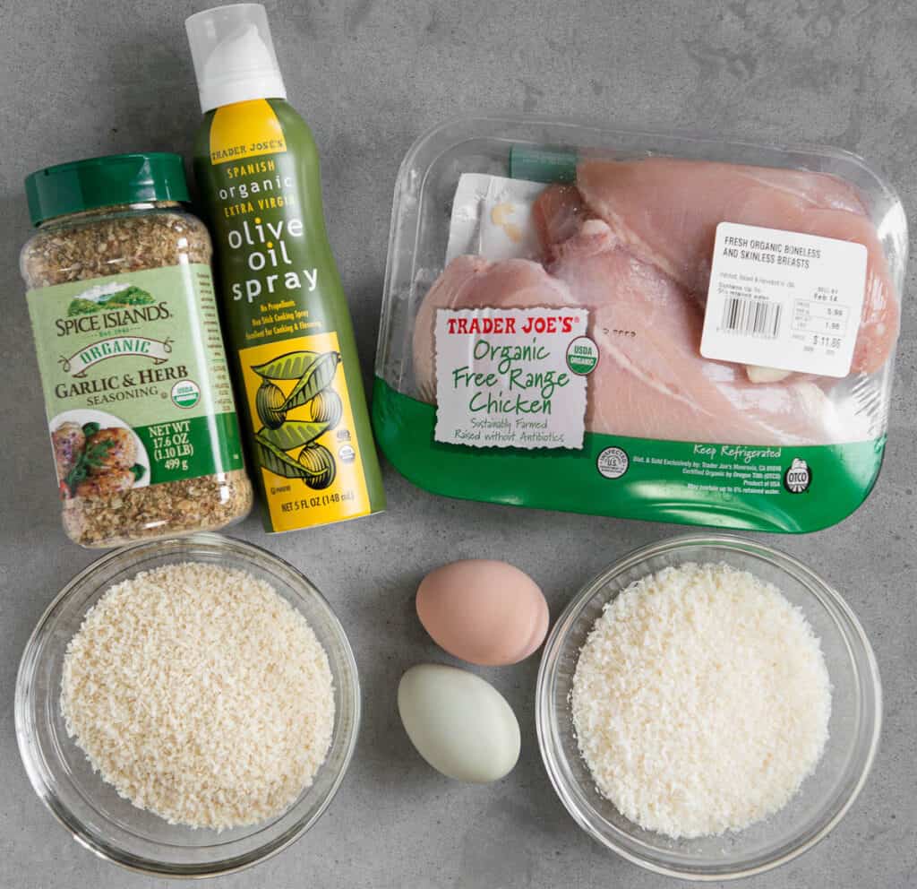 ingredients to make Air Fryer Chicken Tenders