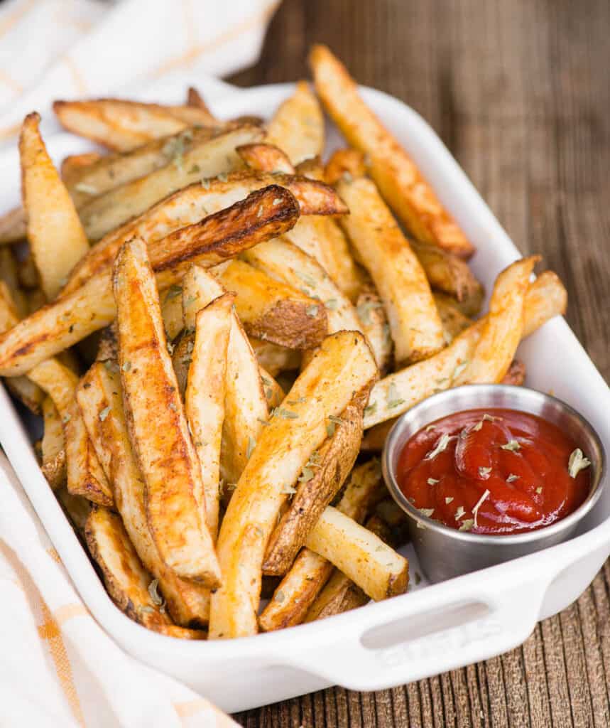 homemade russet potato french fries