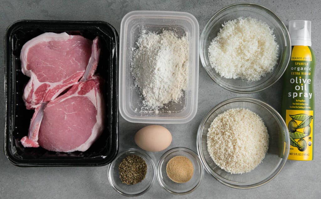 ingredients used to make Air Fryer Pork Chops