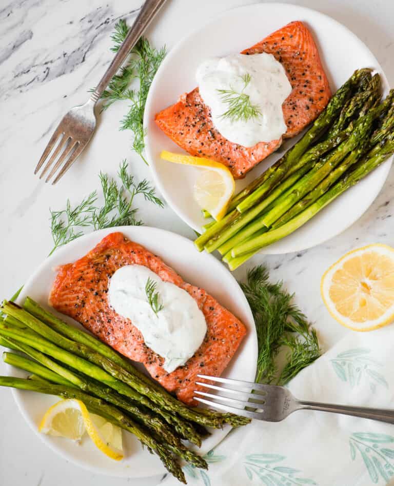 Air Fryer Salmon and Asparagus Recipe Self Proclaimed Foodie