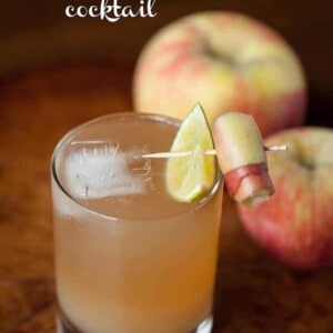 apple ginger stone wall cocktail in a glass