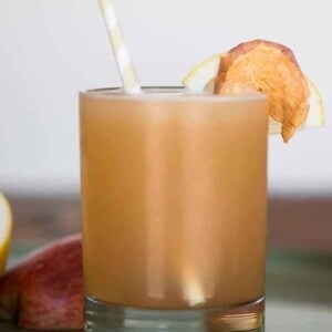 apple whiskey sour in a glass
